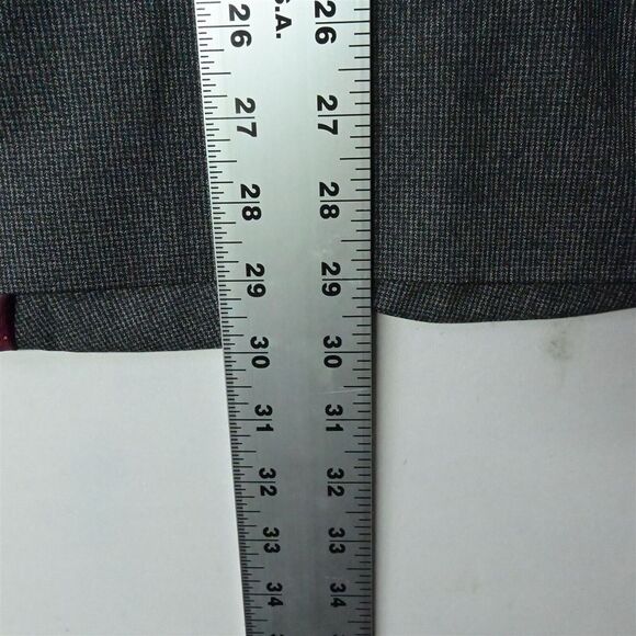 Altamonda 40R Gray Check Double Breasted Peak Lapel Mens Suit Jacket Sport Coat - Picture 11 of 12